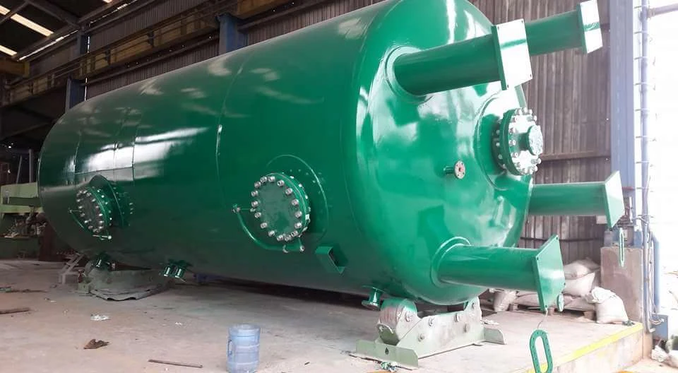 Custom carbon steel pressure vessel fabricated by AG METAL.