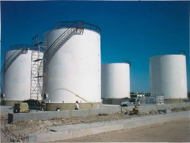Carbon steel storage tanks shown in AG METAL’s project portfolio.